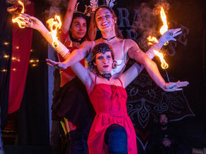 Clara Free Spirit and her trio for the Paradise circus’ christmas fire show