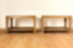 Paire de tables basses, en bois laqué, circa 1970, France