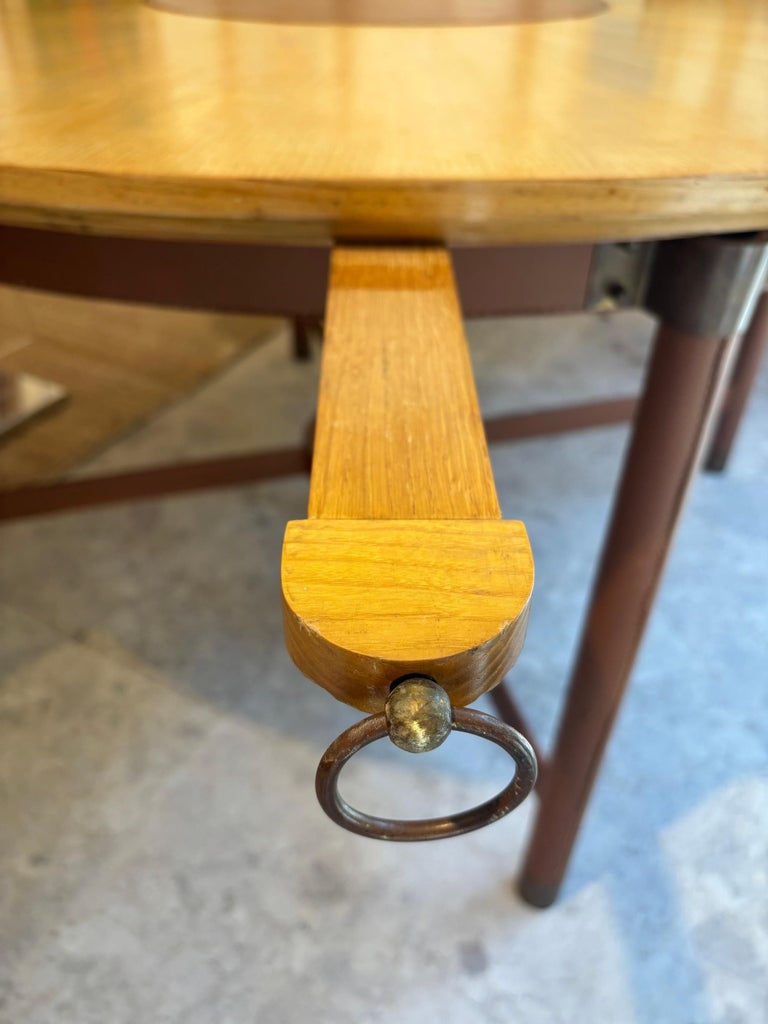 Miniature : Jacques Adnet (1900-1984), table de salle à manger à plateau circulaire