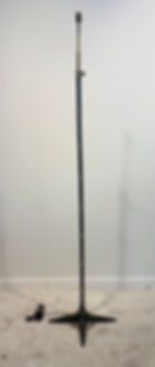 Gilles Semadiras, lampadaire en fer noirci, faux bambou