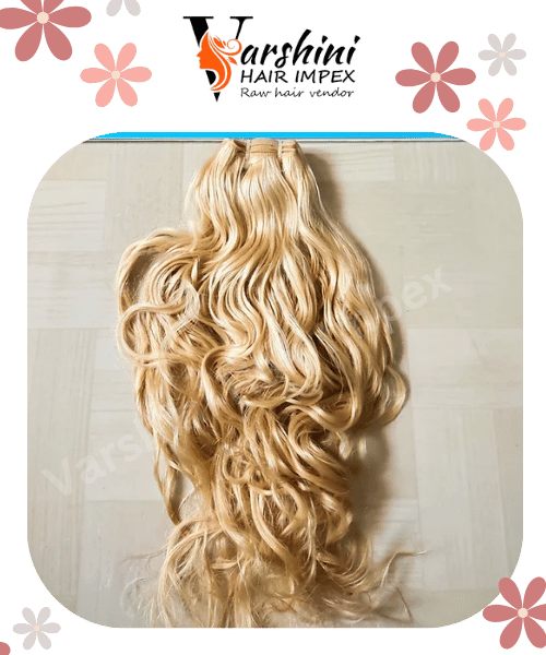 Thumbnail: #613 Blonde Indian Remy hair Extensions