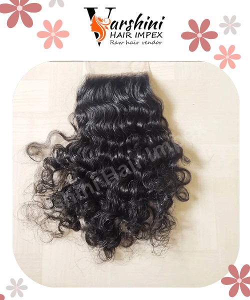 Thumbnail: 5"x5" Closure Raw Indian Curly Hair