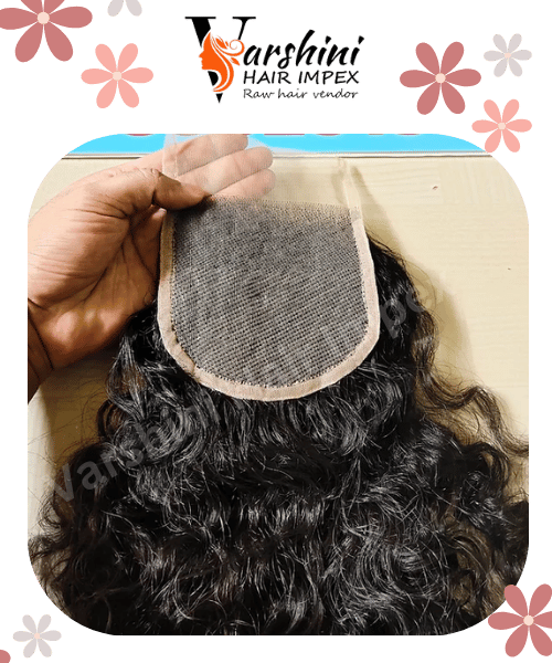 Thumbnail: 4"x4" Closure Raw Indian Curly Hair