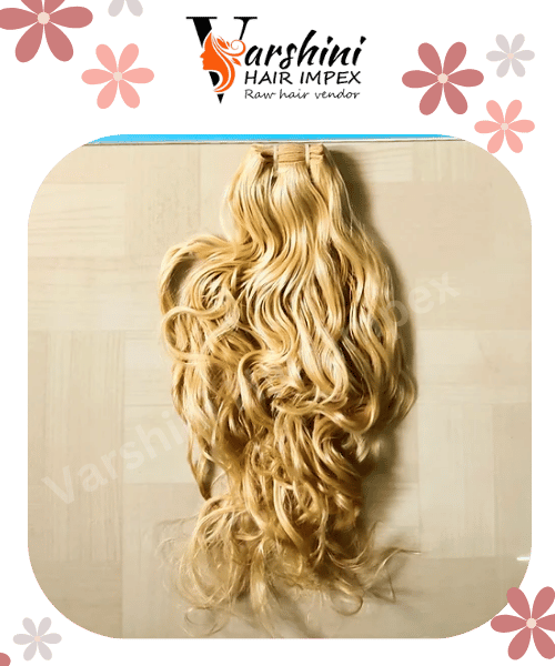 Thumbnail: #613 Blonde Indian Remy hair Extensions