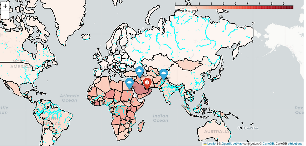 World Population Growth Rate from 1960 to 2020