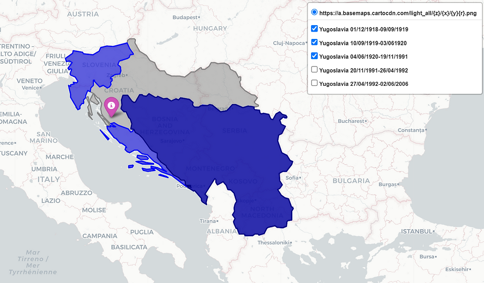 Expansion of Yugoslavia since 1918