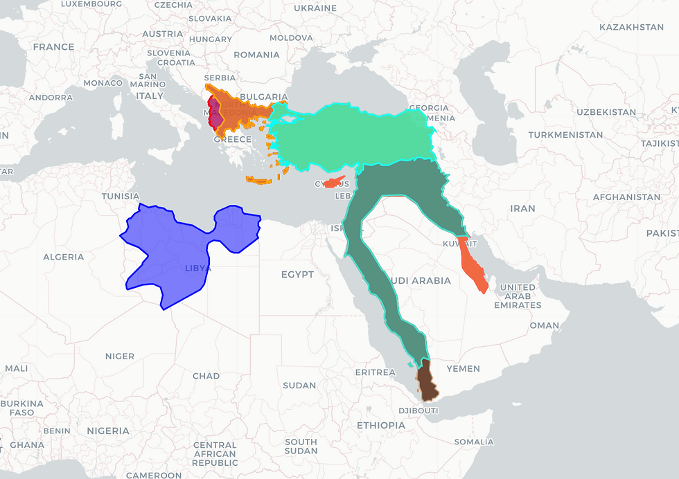 Border Change of Ottoman Empire and Turkey 