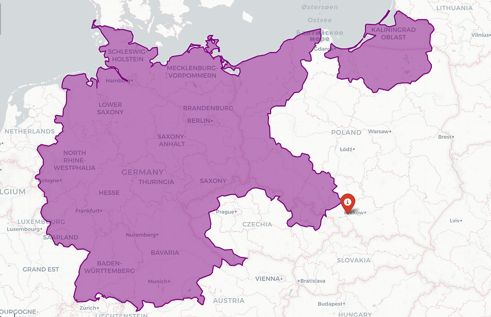 Germany (1938-1945) and Auschwitz (Red Pin)