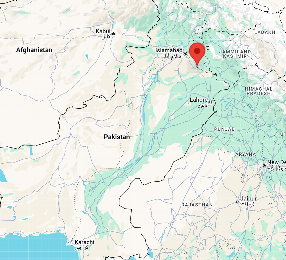 Location of Mangla Dam