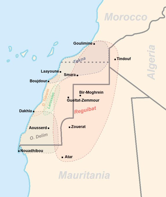 Location of Western Sahara Origin Refugees
