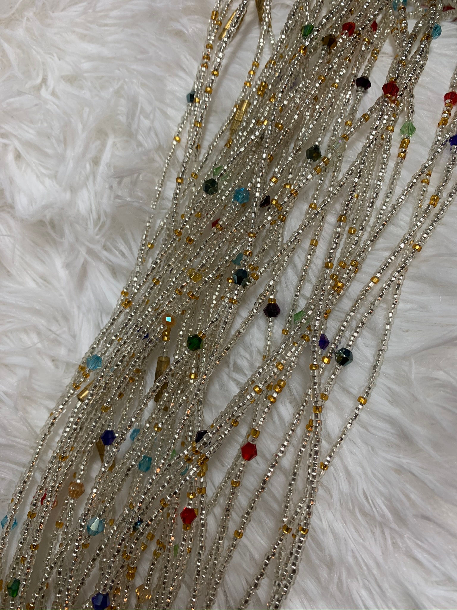 Sparkly Clear Waistbeads