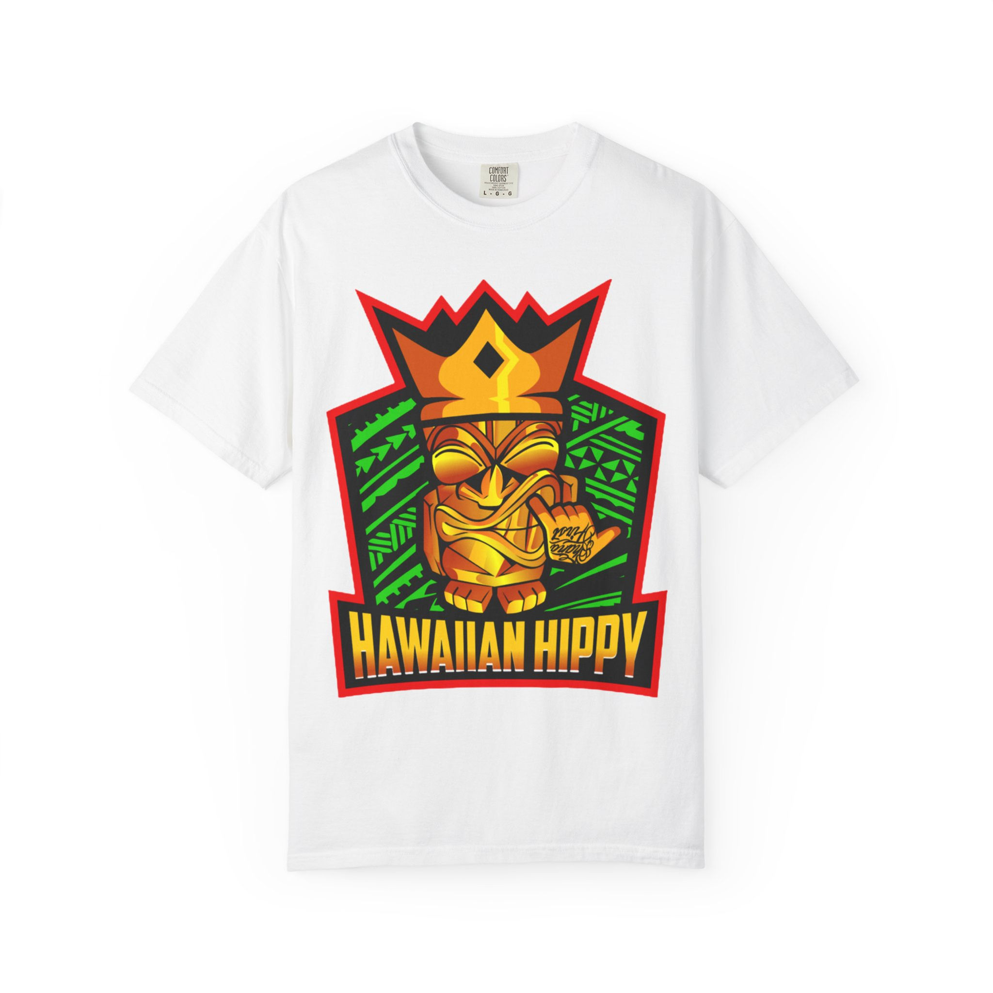 Hawaiian Hippy Oceanside T-Shirt, Vintage Beachwear, Summer Vibes, Foodie Wear