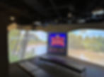 Museum exhibit utilizing projectors, screens, and a custom build display