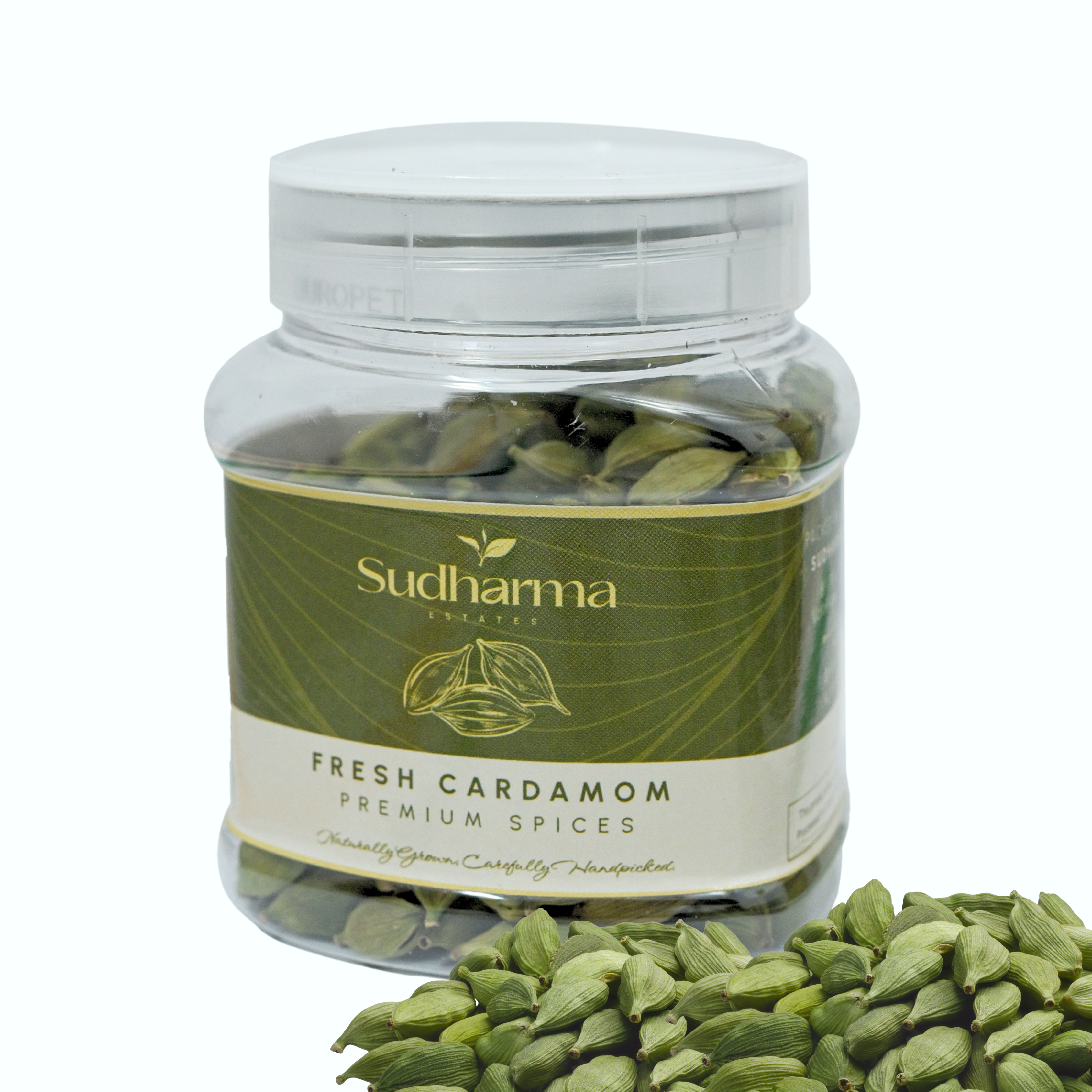 Sudharma Estates Idukki Green Cardamom 50g | Single Origin | Bold 7–8mm