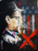 Malcolm X-inspired masterwork by Atlanta-based portrait artist and illustrator - The Atlanta Illustrator.