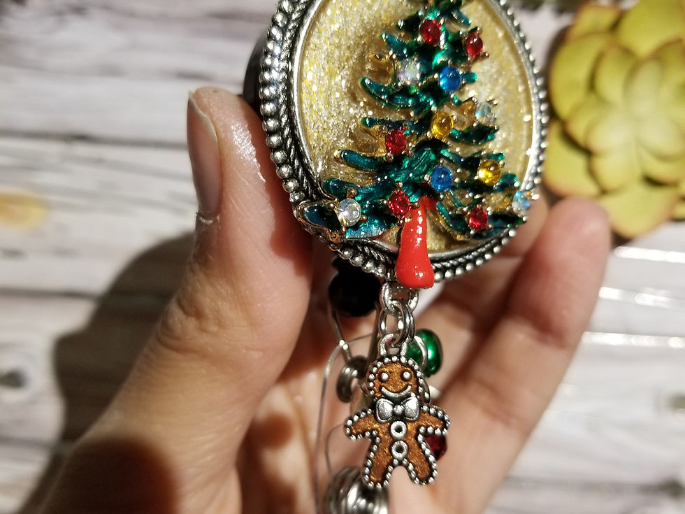 Thumbnail: Christmas tree badge holder jewelry 