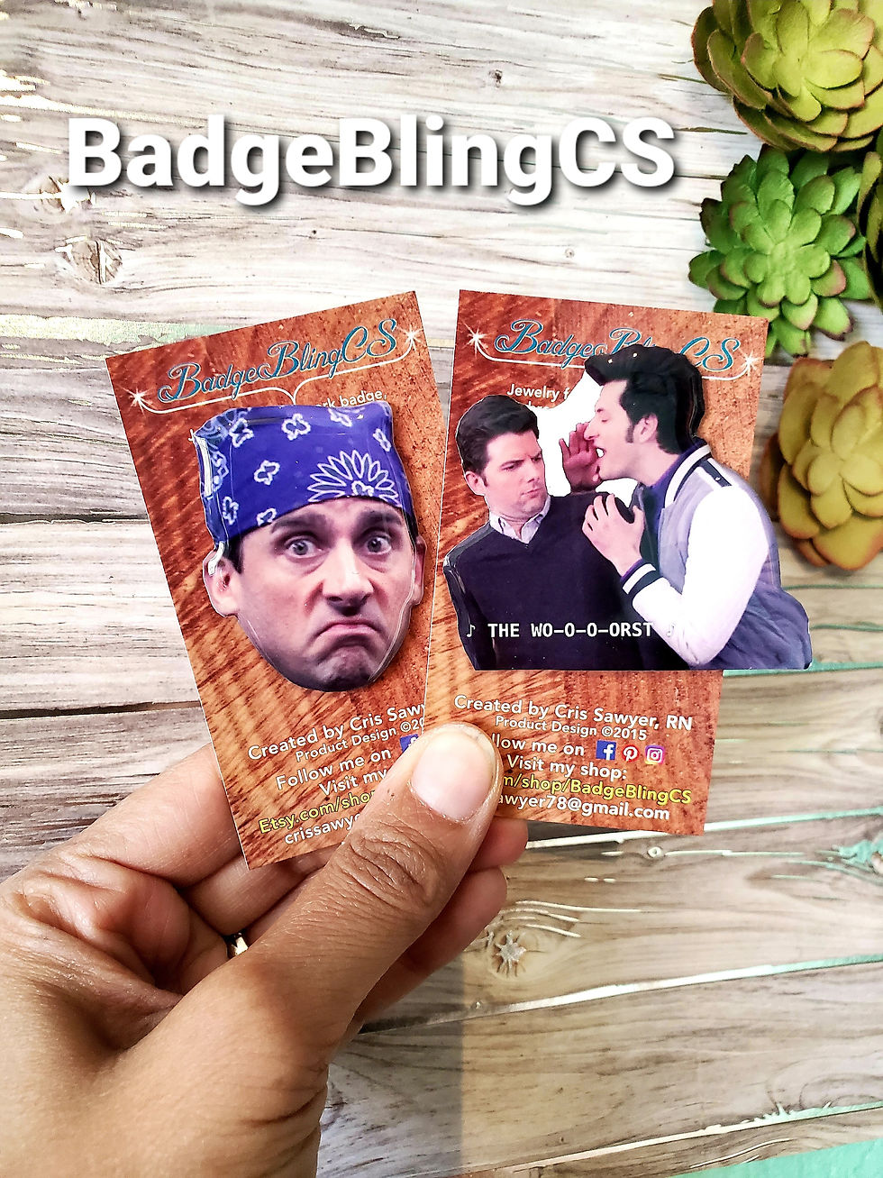 Thumbnail: Custom photo of your fur baby, kids or any picture you want! Portrait  badge