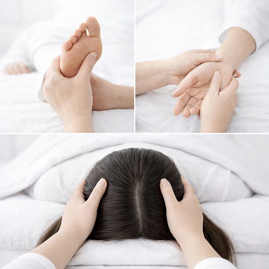 Massage métamorphique pieds mains tête