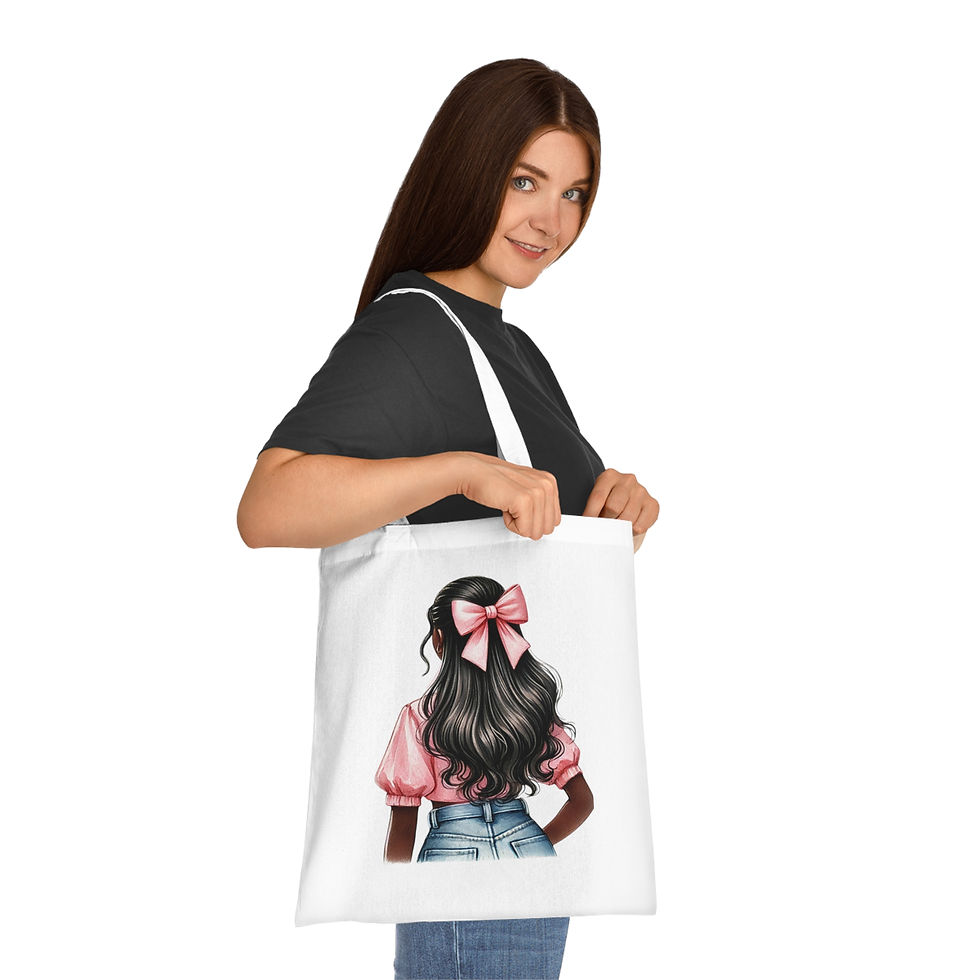 Thumbnail: Copy of Cutie Who Prays Tote Bag Christian Tote for Women & Girls 