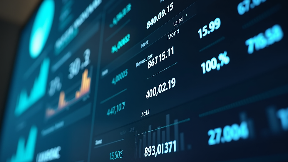 Close-up view of a digital dashboard showing HR analytics and AI insights