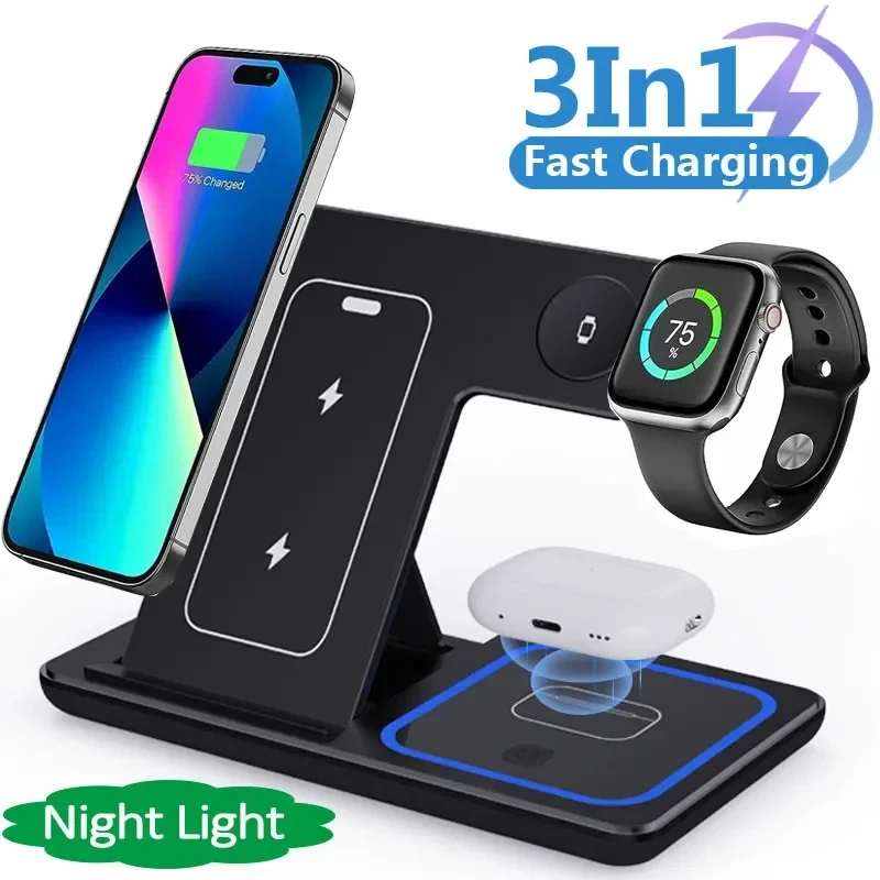 3-in-1 Sleek Wireless Charger Stand