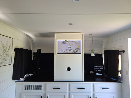 Inside a photo booth