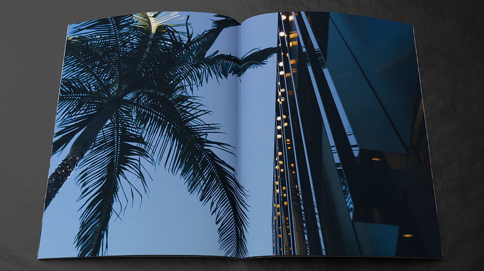 Beverly Hills glitz and glamour represented in magazine design