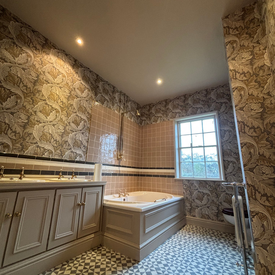 Bathroom decorating project by CWB Decorators