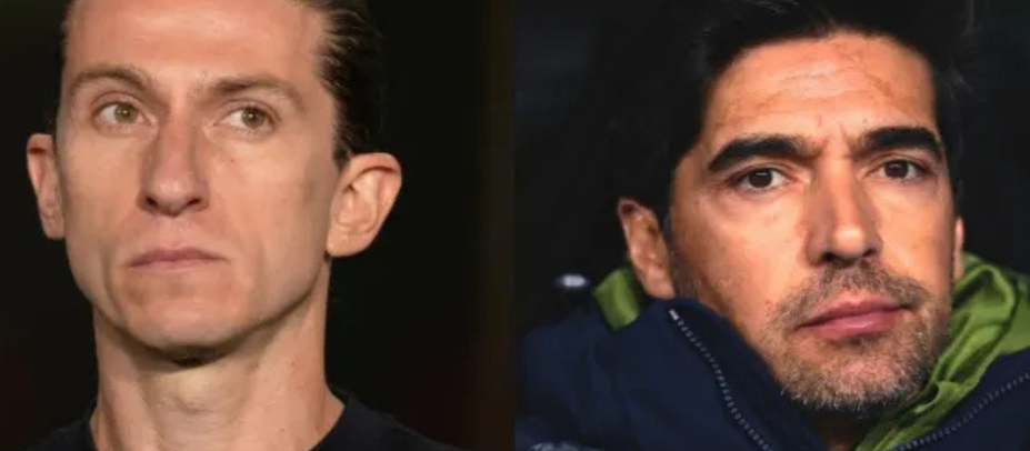 Filipe Luís e Abel Ferreira, técnicos de Flamengo e Palmeiras (Reprodução/AGIF)