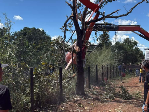 Henrique e Juliano tranquilizam fãs após susto com helicóptero pilotado pelo pai.