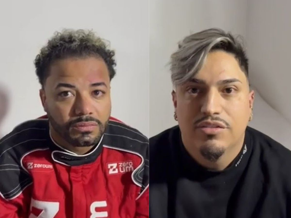 Hytalo Santos e Euro sendo presos em residência em Carapicuiba, São Paulo, na manhã de sexta-feira (15/8) (Foto: Reprodução)