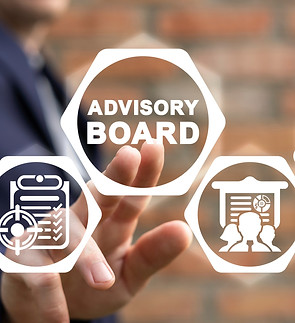 Concept of advisory board. Financial advisory services. Group of business advisor making p