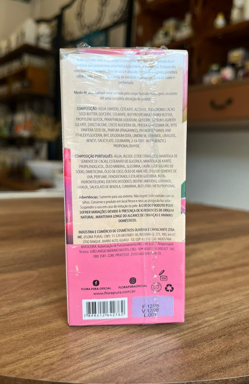 Miniatura: Manteiga Hidratante Flor de Lótus Flora Pura 60g – Hidratação Intensa