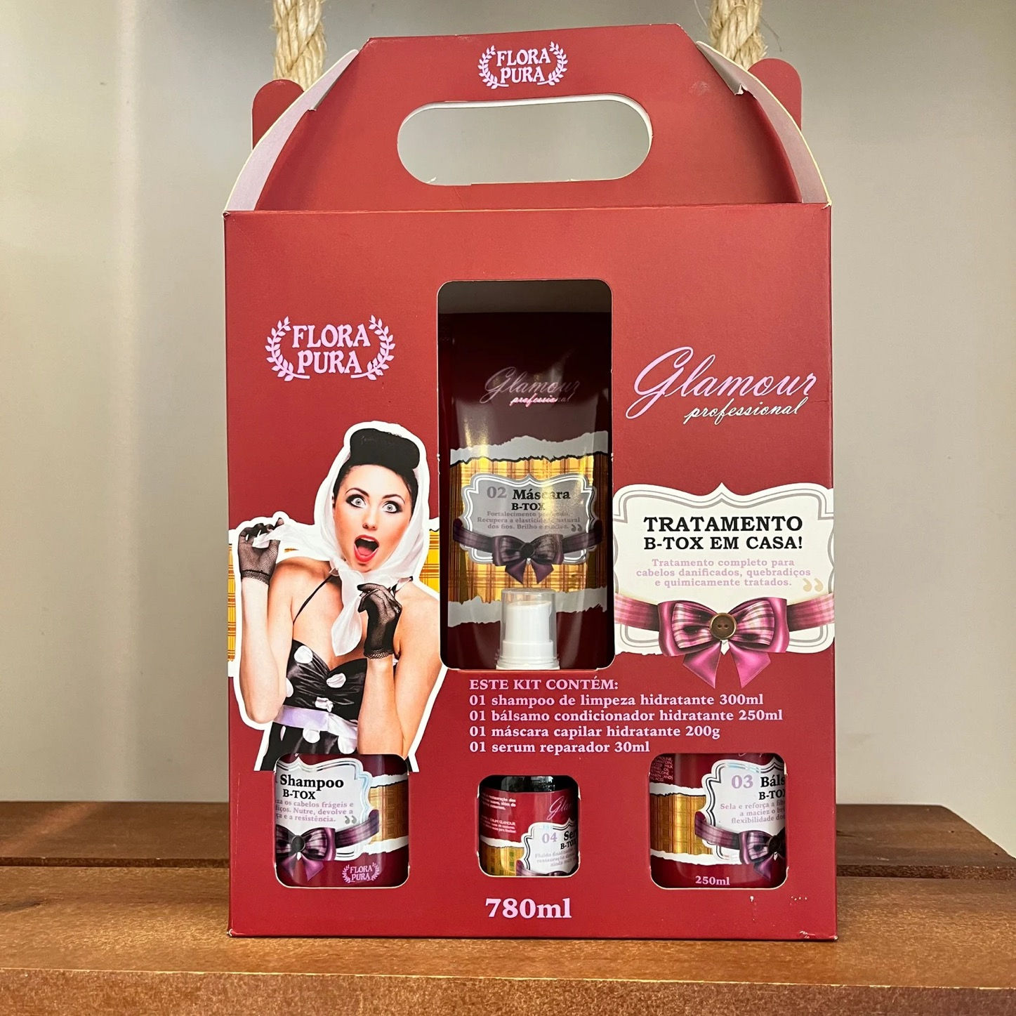 KIT CAPILAR GLAMOUR FLORA PURA B-TOX 780ML