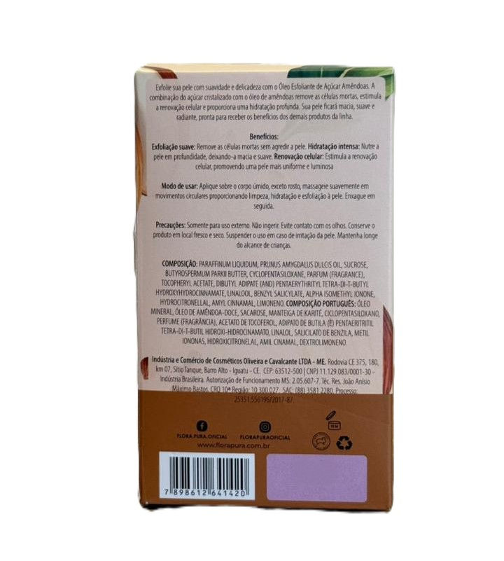 Miniatura: Óleo Esfoliante Amêndoas Flora Pura 180g Corporal