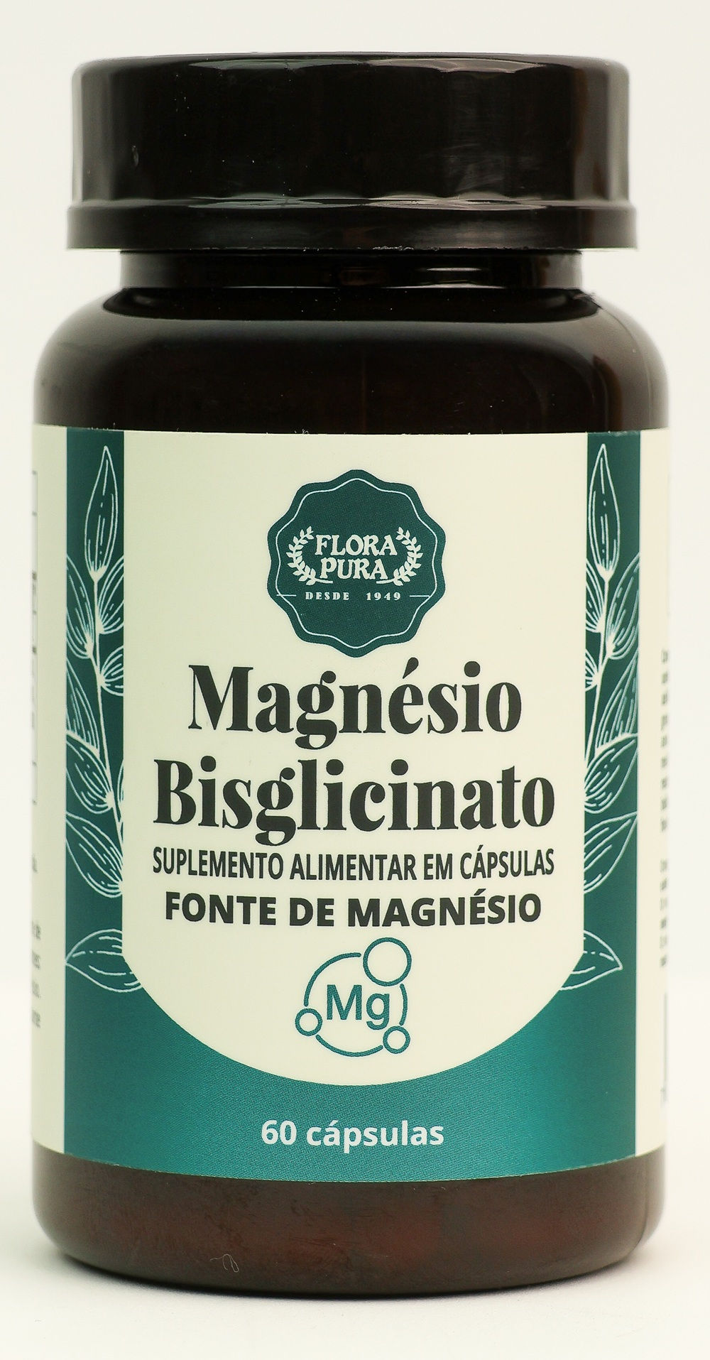 Magnésio Bisglicinato Flora Pura 60 Cápsulas Suplemento Alimentar