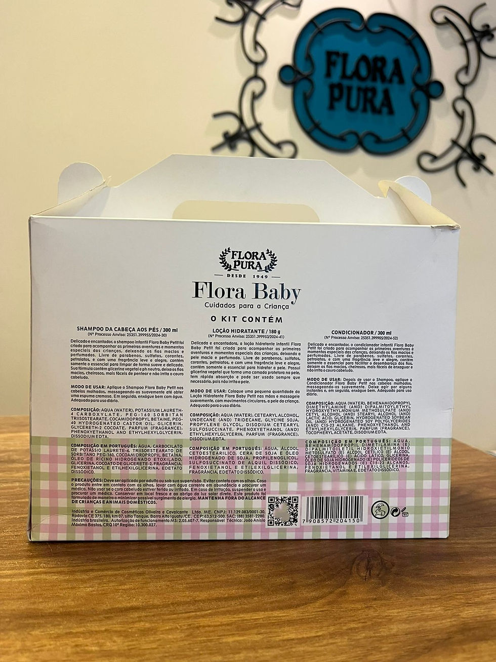 Miniatura: Kit Shampoo Condicionador Loção Infantil Flora Baby Petit
