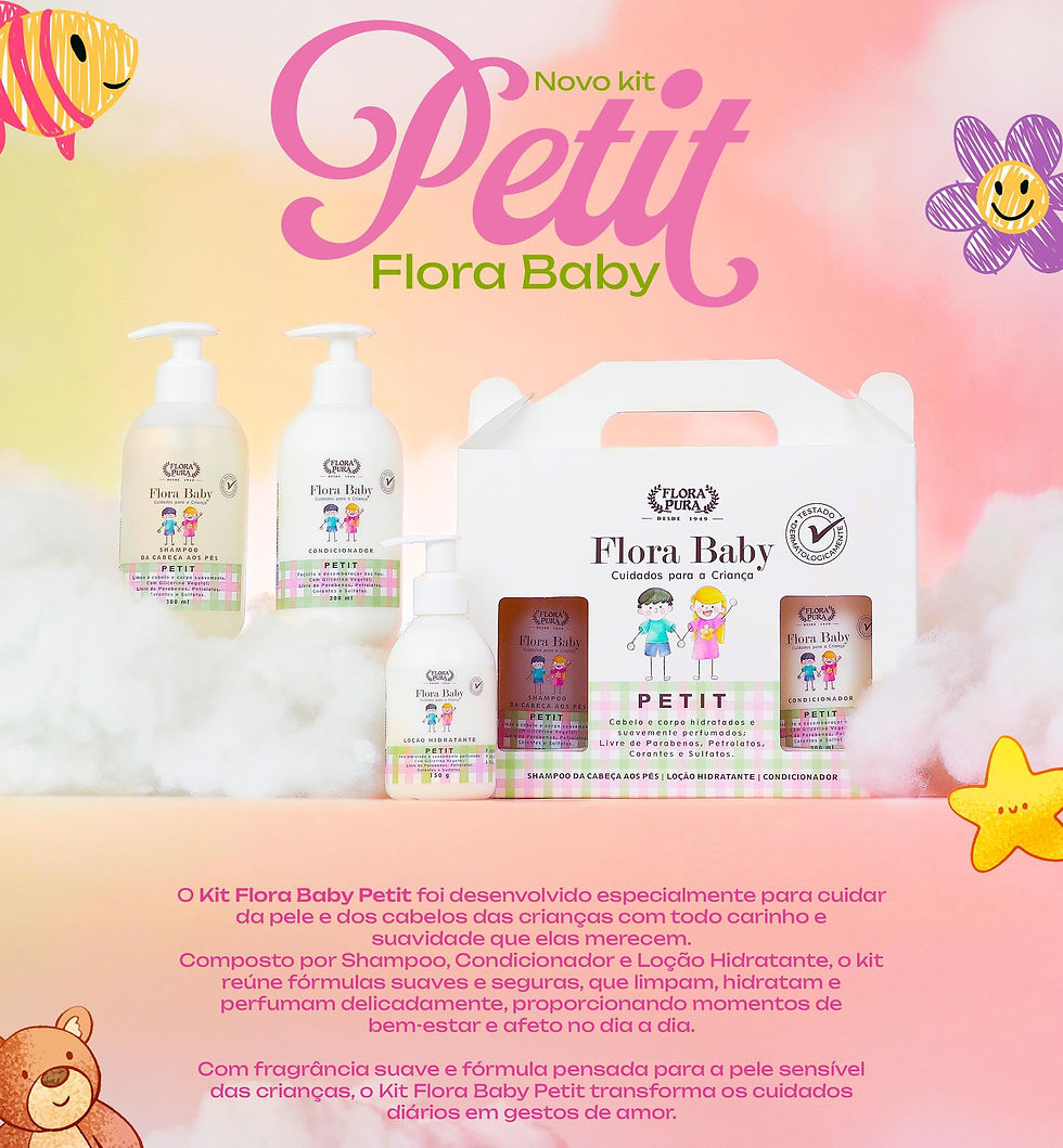 Miniatura: Kit Shampoo Condicionador Loção Infantil Flora Baby Petit