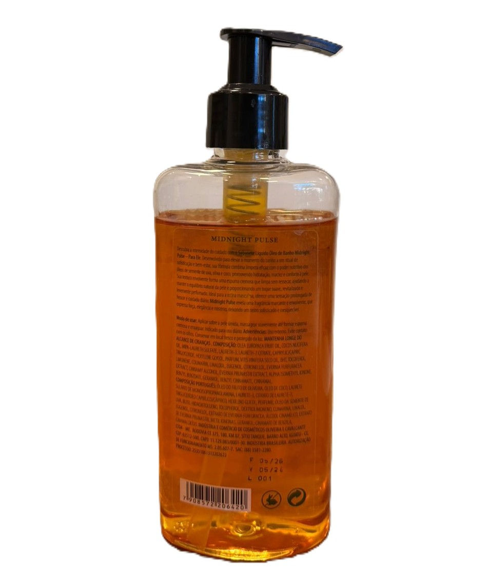 Miniatura: Sabonete Líquido Óleo de Banho Masculino Midnight Pulse Flora Pura 220ml