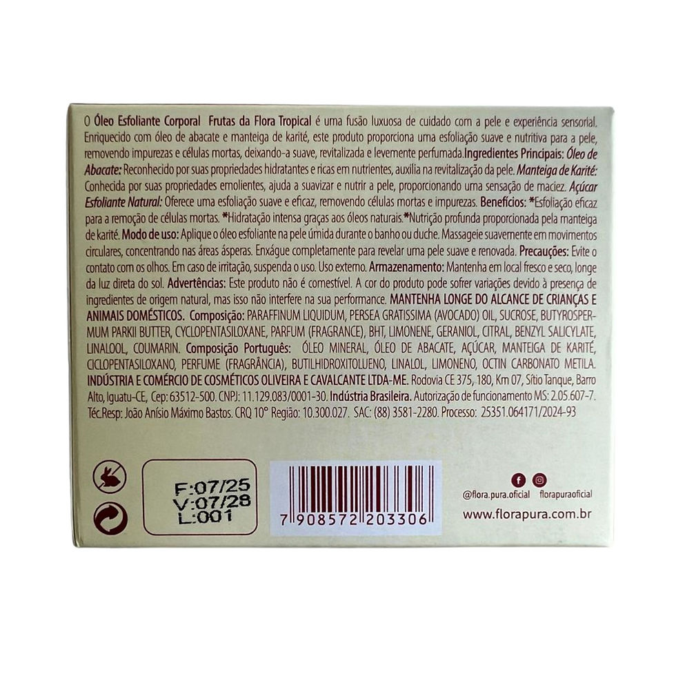 Miniatura: ESFOLIANTE CORPORAL DE FRAMBOESA 200G FLORA PURA