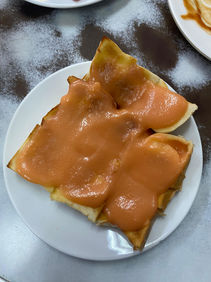 Toast of bread with kaya jam
