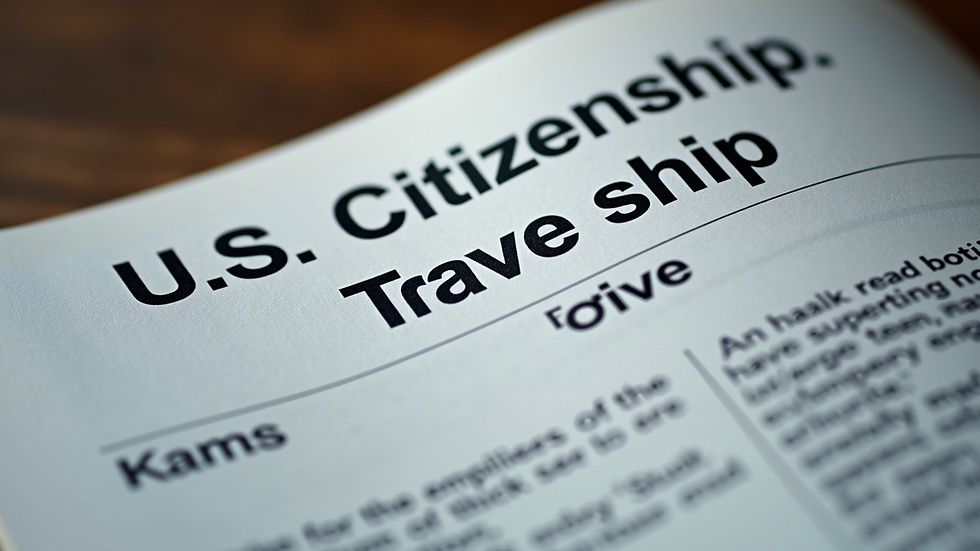 Close-up view of a study guide for the U.S. citizenship test