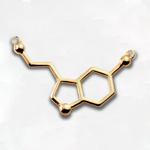 5 Dijes De Molécula De Serotonina 25 Mm Colgantes De Química