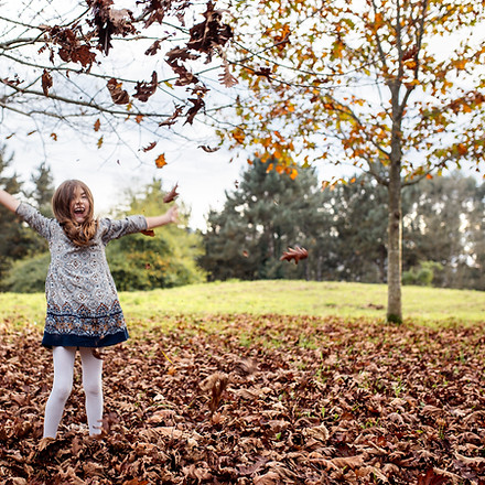 Jumping in the Leaves