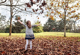 Jumping in the Leaves