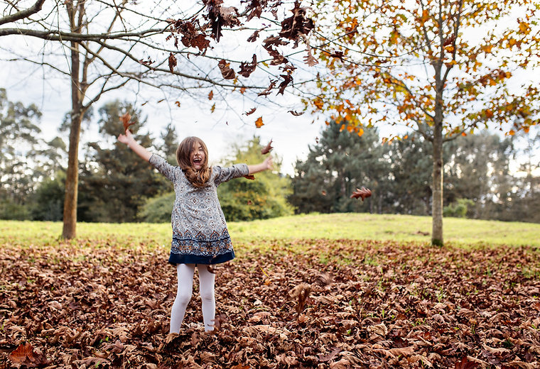 Jumping in the Leaves