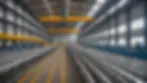 Wide angle view of a hot-dip galvanizing facility showing the equipment used