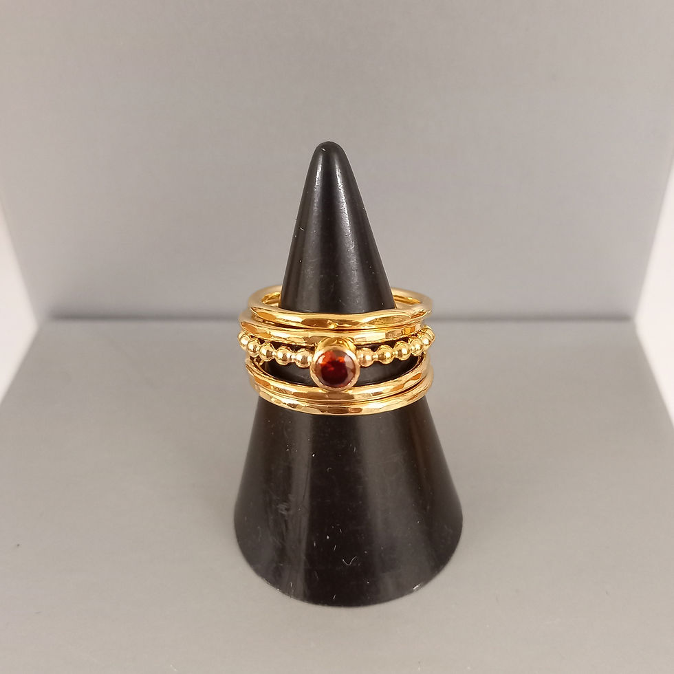 Thumbnail: Gold Memorial Keepsake Ring for Cremation Ashes