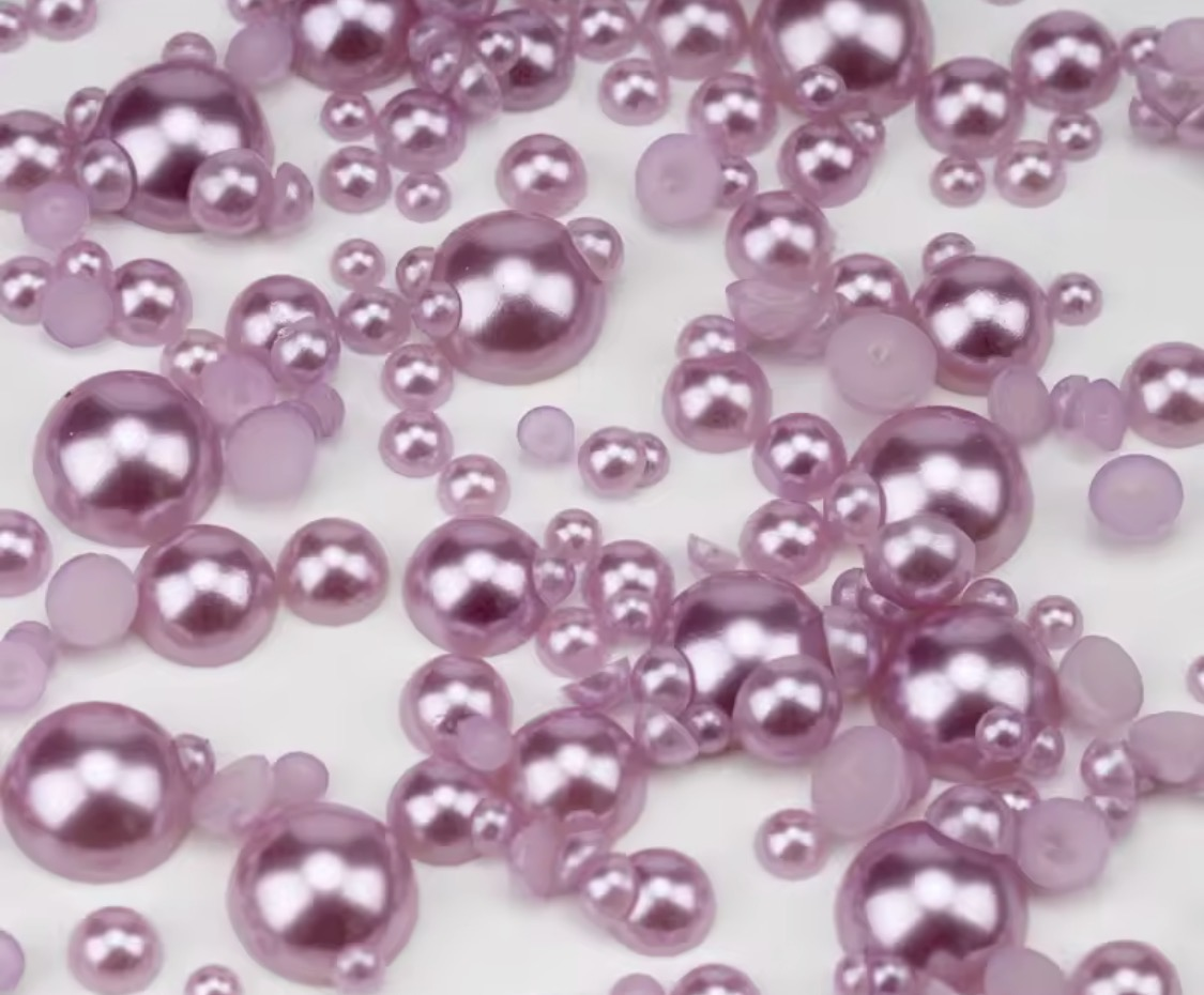 Light Purple Flatback Pearls
