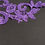 Thumbnail: Purple Embroidered Applique - Pair